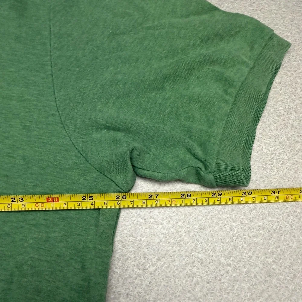 Polo Ralph Lauren Polo Shirt Men XL Green Collared Logo High Low Hem Cotton XL